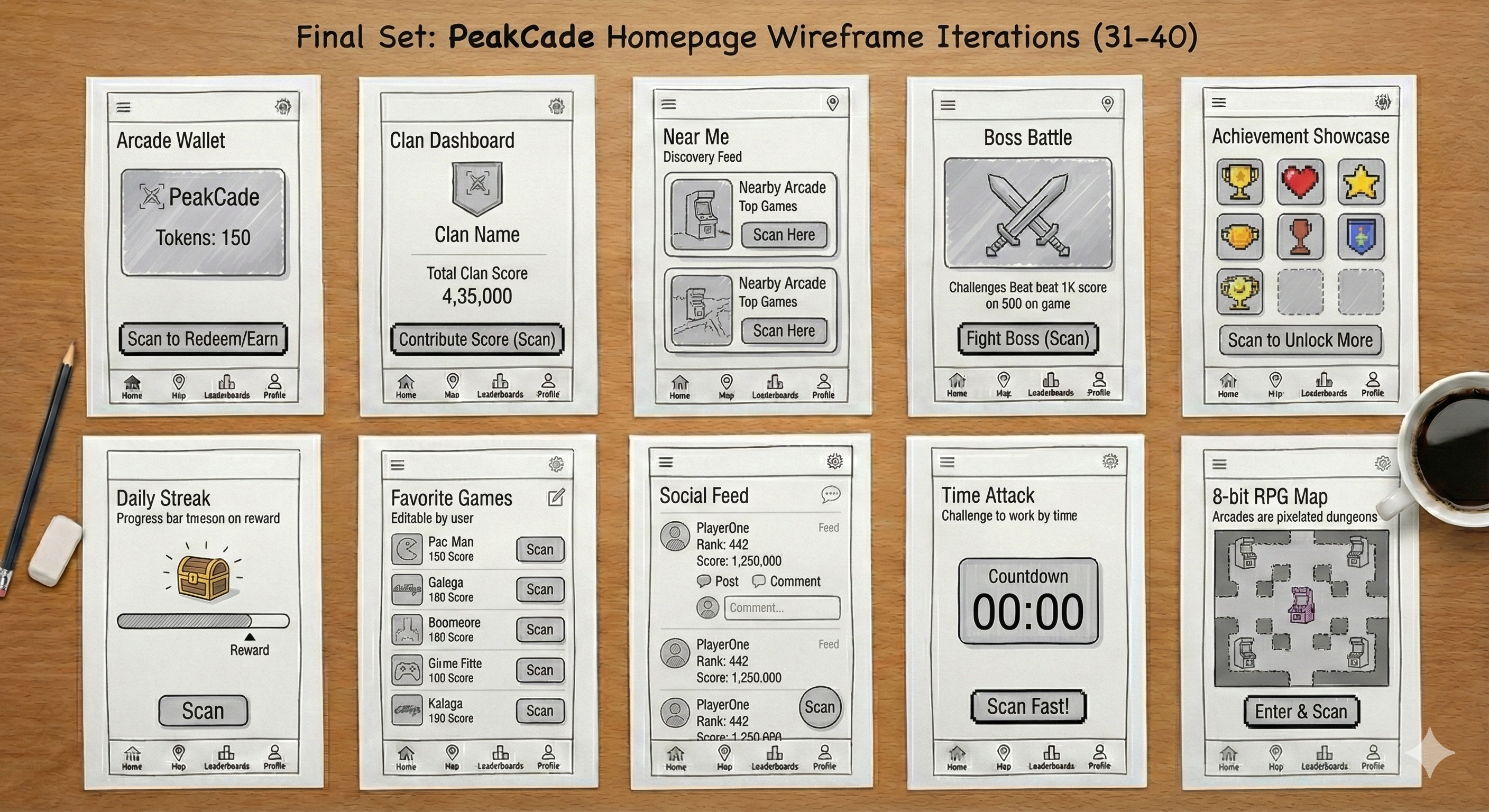 Final wireframe set iterations 31-40